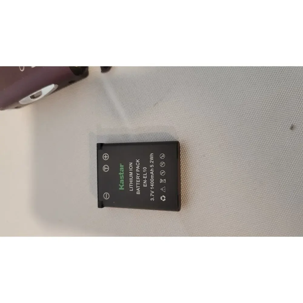 Nikon Coolpix S210 8MP Digital Camera Purple Lens Error Parts Repair Battery